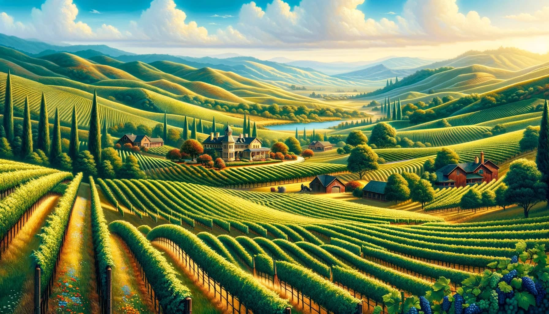 elegance and beauty of Californias premier wine region on a lush, sun-drenched afternoon